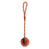 Maxbell Pet Dog and Cat Interactive Play Interactive Ball with Rope Toy Orange