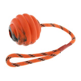 Maxbell Pet Dog and Cat Interactive Play Interactive Ball with Rope Toy Orange