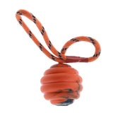 Maxbell Pet Dog and Cat Interactive Play Interactive Ball with Rope Toy Orange