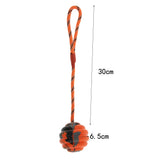 Maxbell Pet Dog and Cat Interactive Play Interactive Ball with Rope Toy Orange