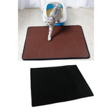 Maxbell Cat Anti-Tracking Litter Mat Pad Cat Feeding Mat Floor Protection Black