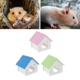 Maxbell Hamster House Small Animal Hideout Pet Mini Hut Hamster Cabin Cages pink