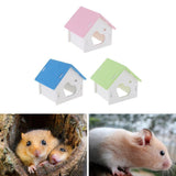 Maxbell Hamster House Small Animal Hideout Pet Mini Hut Hamster Cabin Cages pink