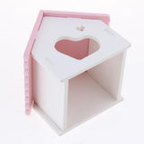 Maxbell Hamster House Small Animal Hideout Pet Mini Hut Hamster Cabin Cages pink