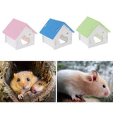 Maxbell Hamster House Small Animal Hideout Pet Mini Hut Hamster Cabin Cages pink