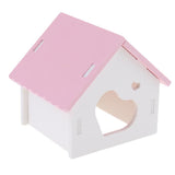 Maxbell Hamster House Small Animal Hideout Pet Mini Hut Hamster Cabin Cages pink