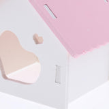 Maxbell Hamster House Small Animal Hideout Pet Mini Hut Hamster Cabin Cages pink