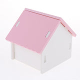 Maxbell Hamster House Small Animal Hideout Pet Mini Hut Hamster Cabin Cages pink
