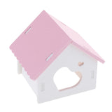 Maxbell Hamster House Small Animal Hideout Pet Mini Hut Hamster Cabin Cages pink