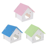 Maxbell Hamster House Small Animal Hideout Pet Mini Hut Hamster Cabin Cages pink