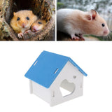 Maxbell Hamster House Small Animal Hideout Pet Mini Hut Hamster Cabin Cages blue