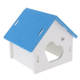 Maxbell Hamster House Small Animal Hideout Pet Mini Hut Hamster Cabin Cages blue