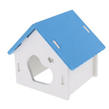Maxbell Hamster House Small Animal Hideout Pet Mini Hut Hamster Cabin Cages blue