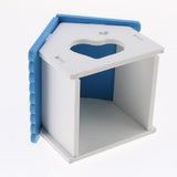 Maxbell Hamster House Small Animal Hideout Pet Mini Hut Hamster Cabin Cages blue