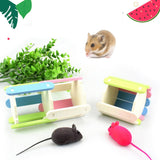 Maxbell Wooden Hamster Tube Tunnel Toy Hideout Bed Nest House Tubes Chewing Toys S