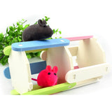 Maxbell Wooden Hamster Tube Tunnel Toy Hideout Bed Nest House Tubes Chewing Toys M