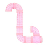 Max Pet Hamster Tunnel Small Animals Pipeline Fittings Tube DIY Connected pink