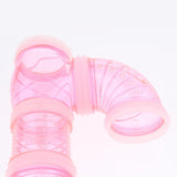 Max Pet Hamster Tunnel Small Animals Pipeline Fittings Tube DIY Connected pink