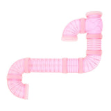 Max Pet Hamster Tunnel Small Animals Pipeline Fittings Tube DIY Connected pink
