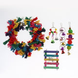 Max Small Animals Cage Ornament Colorful Toy Set for Birds, Hamster