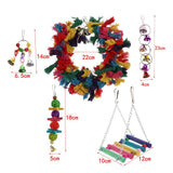 Max Small Animals Cage Ornament Colorful Toy Set for Birds, Hamster