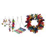 Max Small Animals Cage Ornament Colorful Toy Set for Birds, Hamster