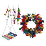 Max Small Animals Cage Ornament Colorful Toy Set for Birds, Hamster
