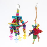 Max 6pcs Parrot Chewing Swing Toys Rattan Ball String Cage Hanging Toys