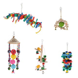 Max Small to Large Parrots Toy Parrot Wood Blocks Bird Chew Toy 1