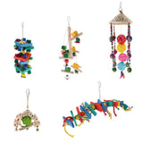Max Small to Large Parrots Toy Parrot Wood Blocks Bird Chew Toy 1