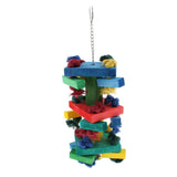 Max Small to Large Parrots Toy Parrot Wood Blocks Bird Chew Toy 3