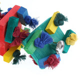 Max Small to Large Parrots Toy Parrot Wood Blocks Bird Chew Toy 3
