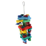 Max Small to Large Parrots Toy Parrot Wood Blocks Bird Chew Toy 3