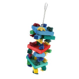 Max Small to Large Parrots Toy Parrot Wood Blocks Bird Chew Toy 3