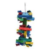 Max Small to Large Parrots Toy Parrot Wood Blocks Bird Chew Toy 3