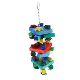 Max Small to Large Parrots Toy Parrot Wood Blocks Bird Chew Toy 3