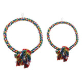 Maxbell Pet Bite-resistant Cotton Rope Swing Bird Toy Round Circle Ring  L
