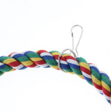 Maxbell Pet Bite-resistant Cotton Rope Swing Bird Toy Round Circle Ring  S