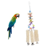 Maxbell Bird Parrot Toys Pet Cage Hammock Swing Hanging Toy for Pigeon wood