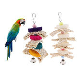 Maxbell Bird Parrot Toys Pet Bird Cage Hammock Swing Hanging Toy for Bird wood