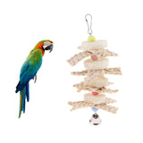 Maxbell Bird Parrot Toys Pet Bird Cage Hammock Swing Hanging Toy for Bird wood