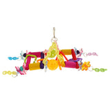 Maxbell Bird Chew Toy Parrot Climbing Ladder Swinging Acrylic Bridge Hanging Toy