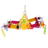 Maxbell Bird Chew Toy Parrot Climbing Ladder Swinging Acrylic Bridge Hanging Toy