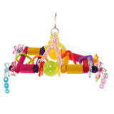 Maxbell Bird Chew Toy Parrot Climbing Ladder Swinging Acrylic Bridge Hanging Toy