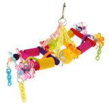 Maxbell Bird Chew Toy Parrot Climbing Ladder Swinging Acrylic Bridge Hanging Toy