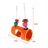 Maxbell Small Animals Cage Hanging Toy Hammock Tunnel for Birds, Hamster