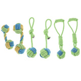 Maxbell 2PCS Pet Puppy Dog Doggy Interactive Chew Rope Toys Single Ball 1