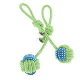 Maxbell 2PCS Pet Puppy Dog Doggy Interactive Chew Rope Toys Single Ball 1