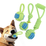 Maxbell 2PCS Pet Puppy Dog Doggy Interactive Chew Rope Toys Single Ball 1