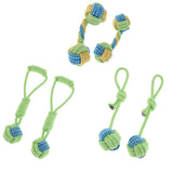 Maxbell 2PCS Pet Puppy Dog Doggy Interactive Chew Rope Toys Single Ball 1